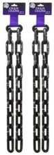 2 HALLOWEEN 40 Faux Silver Black Plastic Chai...