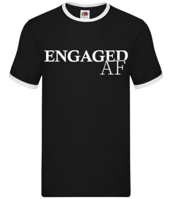 Engagierter AF - Herren Ringer - Hochzeit Henne Hirsch Do Ring Ringe lustig