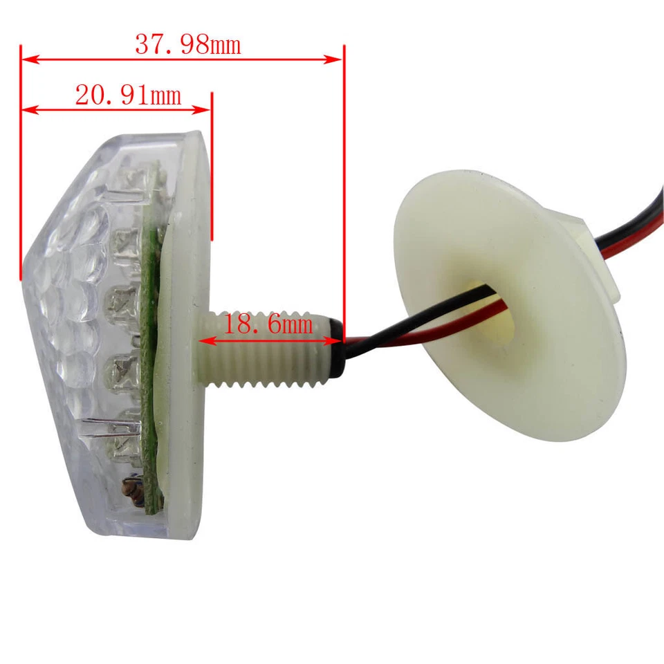 LED Turn Signal Blinker Indicator Light For Kawasaki Ninja ZX7R ZX6R 1996-2003 - Image 4 of 4