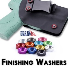Finishing Washers - #8 - Flat Top - Aluminum - for Holster & Sheath Making