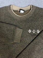 VTG 90s Sweater Mens XL Oatmeal Knit Boxy USA Made Alaska Western Y2K
