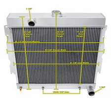 Aar 3 Row Radiator 22 Lower Pass For 1965-1967 Plymouth Satellite V8 Conv