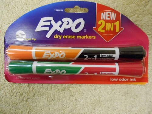 EXPO Dry Erase Markers with Chisel Tip 8 pack Lot  2 In 1 Four Colors