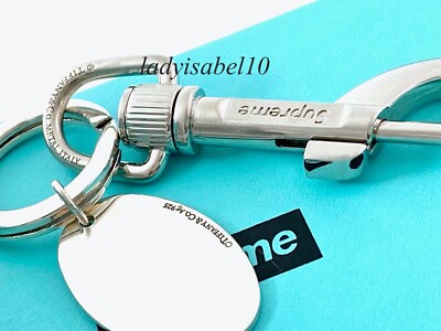 Return To Tiffany & Co. Supreme Oval Tag Keyring Key Ring 925