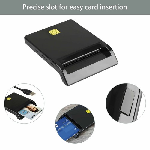 USB Smart Card Reader Common Access CAC ID IC ATM Bank Card Cloner Connector - Picture 5 of 9