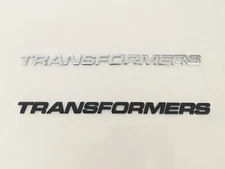 x1 TRANSFORMERS Black/chrome 3D Emblem Badge Alphabet Letter number Car word DIY