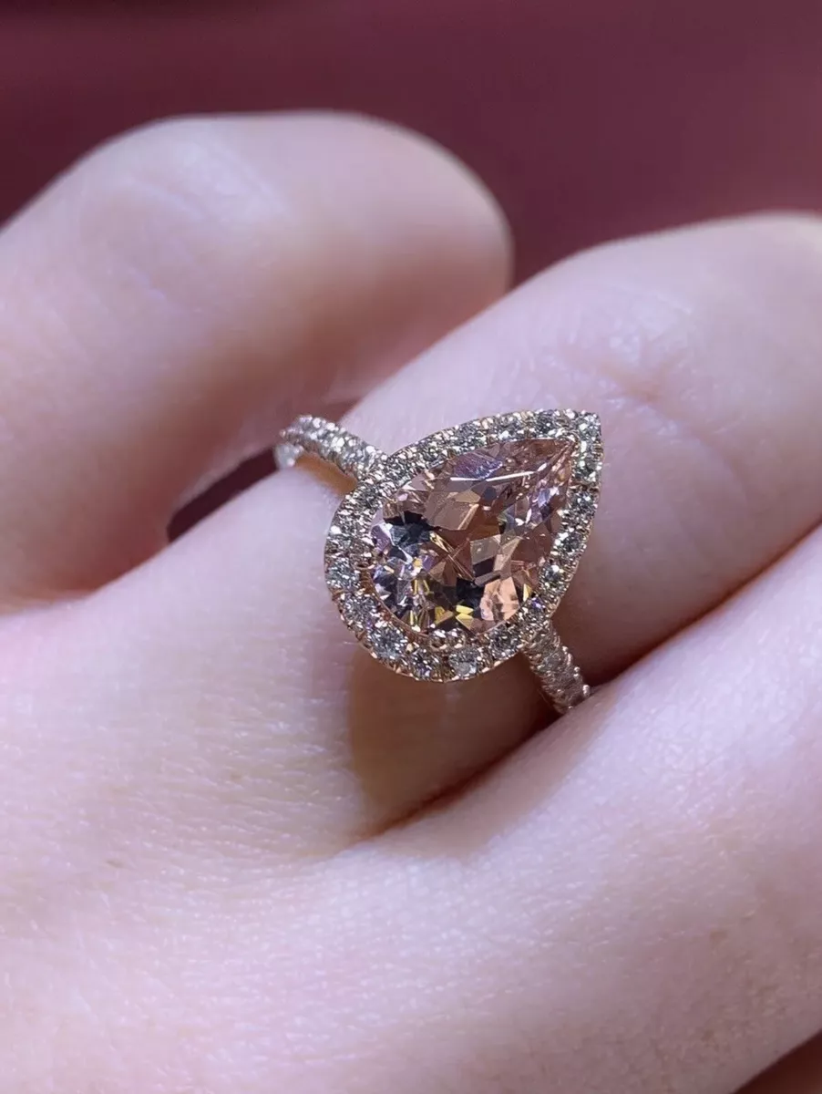 10 carat 2024 morganite ring