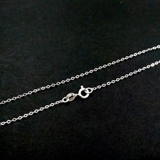 14" 36cm Sterling Silver 925 1.5x2mm Fine FLAT CABLE Chain NECKLACE Real Silver