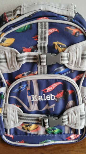 Pottery Barn Kids Mackenzie Hot Wheels Mini Backpack - Kaleb Monogram Pottery Barn Kids Mackenzie Hot Wheels Mini Backpack - Kaleb Monogram
