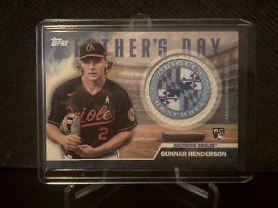 2023 Topps Series 2 Gunnar Henderson RC FATHERS DAY PATCH #FD-GH ORIOLES
