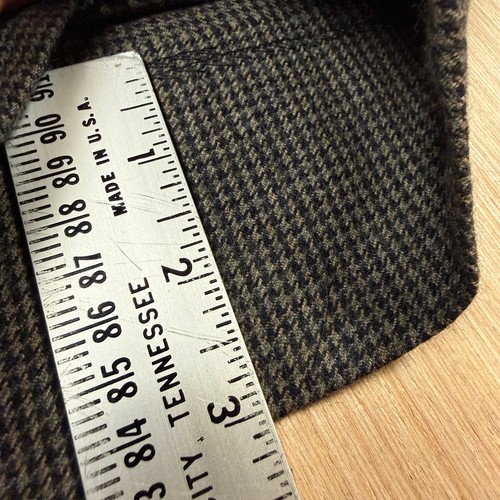 Vintage Wool Houndstooth Trousers Pleated 36x29 men's Pants 90s ivy trad preppy, $29.99 - Photo 7