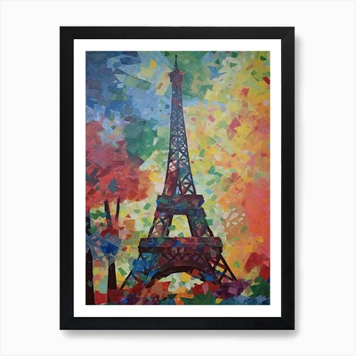 Eiffel Tower Paris France David Hoc Framed Wall Art Poster Canvas Print Picture