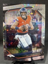Bo Nix 2025 Panini Prizm No Huddle Silver Disco #142 Denver Broncos Card