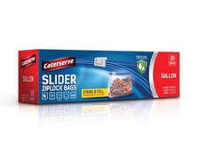Slider Ziplock Bags – 1 Gallon Food Storage Bags  20 Resealable Food Bags – S...