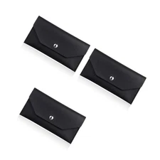 Set of 3 Envelope Wallet Pu Reusable Money Envelopes Thin for Cash
