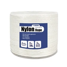 Nylon Rope 500 Ft 1/8 Inch – Multipurpose Heavy Duty – Abrasion & UV Resistan...