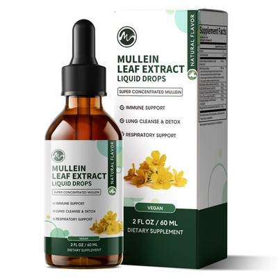 Mullein Leaf Extract Drop Support Lung Cleanse & Detox Immune Respiratory