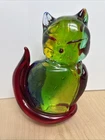 Vetro Artistico Murano Italy Vintage Cat Multicolored, Heavy, Very Impressive
