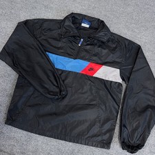 Vintage 80s NIKE Blue Tag Windbreaker Track Jacket Quarter 1/4 Zip Size Small