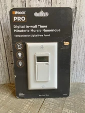Woods Pro In Wall Timer New In Package 7 Days Indoor Lights Fan