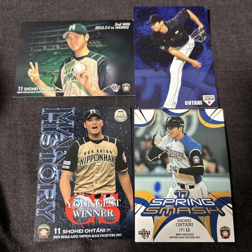 Shohei Ohtani Trading Cards Calbee BBM Set of 4 Japanese