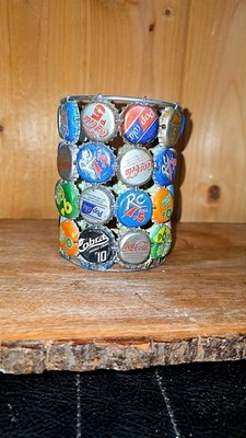 Vintage Soda Bottle Cap Pencil Holder Coca Cola, Pop Cola, Sprite, Samurai ..5''