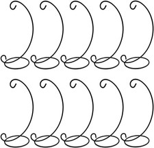Christmas Ornament Display Stands 9In, 10 Pack Black Iron Hanging Stand Rack Hol