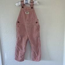 Osh Kosh B'Gosh Vestbak Overalls Pink fully lined Corduroy Size 2T Toddler