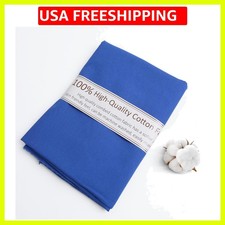 Royal Blue Cotton Fabric, Natural 100 Cotton Poplin Fabric by The Yard 59 In...