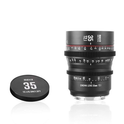 Meike 35mm T2.1 Super 35 Prime Manual Focus Cinema Lens for EF-Mount Cine Cam...