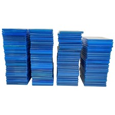 Empty Blu Ray Cases Lot Of 192 Replacement Disc Cases No Discs Blue