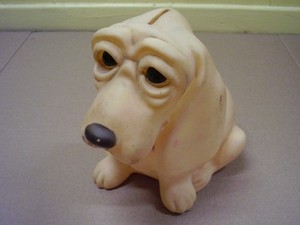 Basset Hound Coin Bank Hound Dog Coin Bank Vinage READ DESC