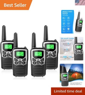 Durable Water-Resistant Walkie Talkies with LCD Display - Ideal for Outdoor Use