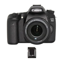 Canon EOS 70D DSLR Camera w/18-135mm Lens & 64GB SDXC Card