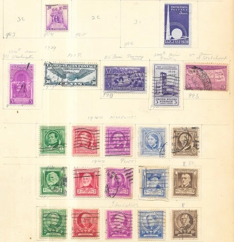 Collection of USA Stamps as per scan. Unchecked    (748)