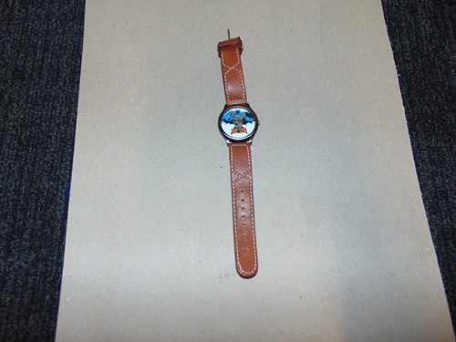 Vintage 1989 Batman Watch by Fossil - Brown Leather Strap - Picture 5 of 12