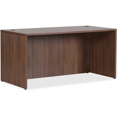 Lorell LLR69967 Walnut Laminate Office Desk 66''x30''x29.5''