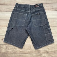 Vintage Fubu Baggy Blue Denim Shorts Mens Sz 40 Carpenter Hip Hop Y2K 90s Jorts