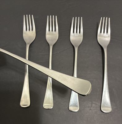 WMF Cromargan Germany FINESSE Stainless Salad Forks - Lot of 4