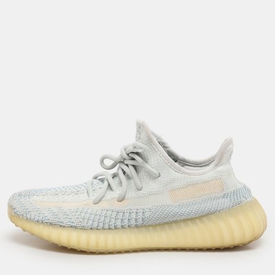 Yeezy x Adidas Blue Knit Fabric Boost 350 V2 'Cloud White' Low Top Sneakers