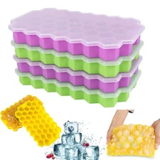2 Pack Case Silicone ICE Cube Tray Maker Mold Cocktails Whiskey stones Large