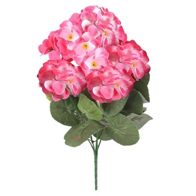 1/2/3Pack Artificial Geranium Bush Decorative Silk Flower Artificial Plant Decor