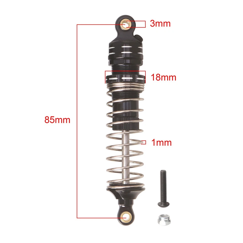 KYX Aluminum Suspension Shock 2PCS Damper for 1/10 RC Car Tamiya The Bigwig 2017 - Image 3 of 4