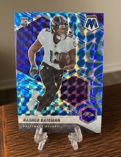 2021 Panini Mosaic Rookie Mosaic Reactive Blue Prizm #310 Rashod Bateman (RC) SP
