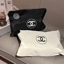 New Black/White Women Beauty VipGift Puffy Makeup Bag Pouch Clutch Cosmetic Case