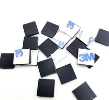 1/2" Square x  1/8" Thick Stick on Rubber Bumper Feet 3M Backed Spacer Foot Pads