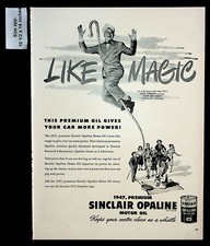 1947 Sinclair Motor Oil Opaline Premium Like Magic Vintage Print Ad 30403