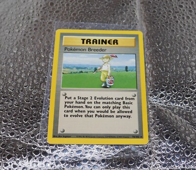pokemon breeder trainer card value PSA 10 POKEMON BREEDER FLDS