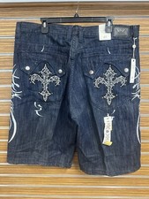 Victorious Vintage Men's Wide-Leg Blue Jeans Shorts NEW WITH TAG Size 40