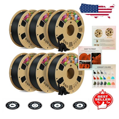 High-Quality 1.75mm Easy PLA Filament, 6 Spools, Dimensional Accuracy Guaranteed